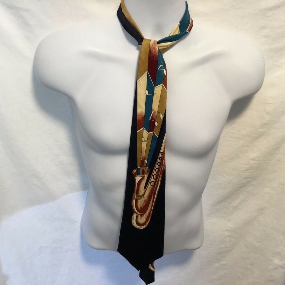 Everyday Musical Instrument Saxophone Mens Tie 100